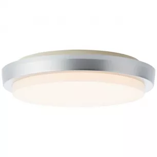 Devora LED kültéri fali/mennyezeti lámpa, átm: 28cm ezüst; IP65; 1600lm -  Brilliant-G91011A58