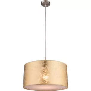 AMY - Arany textilernyős függeszték lámpa; 1xE27; átm:40cm - Globo-15187H