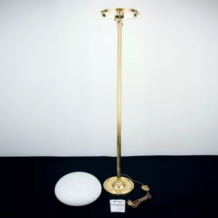 Bécsi Nosztalgia állólámpa fényes sárgaréz opál matt üveggel H:160cm - ORI-Stl 12-807 MS/337 opál matt