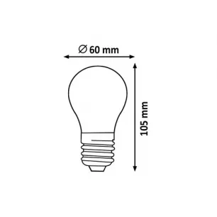 Filament - LED izzó, E27/800lm/4000K, 105mm - Raba-1609