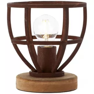 MATRIX - 1 izzós Vintage stílusú asztali lámpa; kapcsolós vezetékkel; rozsda szín - Brilliant-92610/55