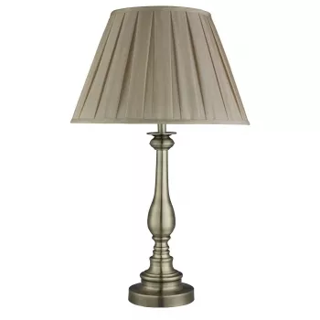 Flemish - Textil ernyős asztali lámpa - Searchlight-EU4023AB