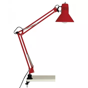 Hobby - íróasztali lámpa, satus, piros - BRILLIANT-10802/01