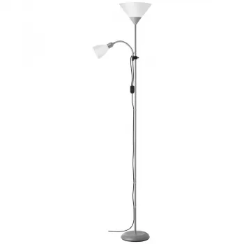 Spari 4 - álló lámpa ezüst/fehér búra - BRILLIANT-93008/05